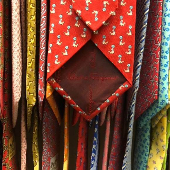 Salvatore Ferragamo tie - red, white, and blue - Picture 6 of 7